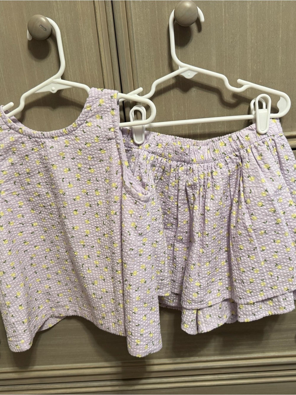Hanna Andersson Lavender Lemon Matching Skirt Outfit
